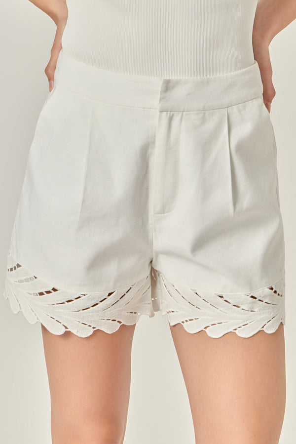 English Factory Embroidered Shorts OFF WHITE