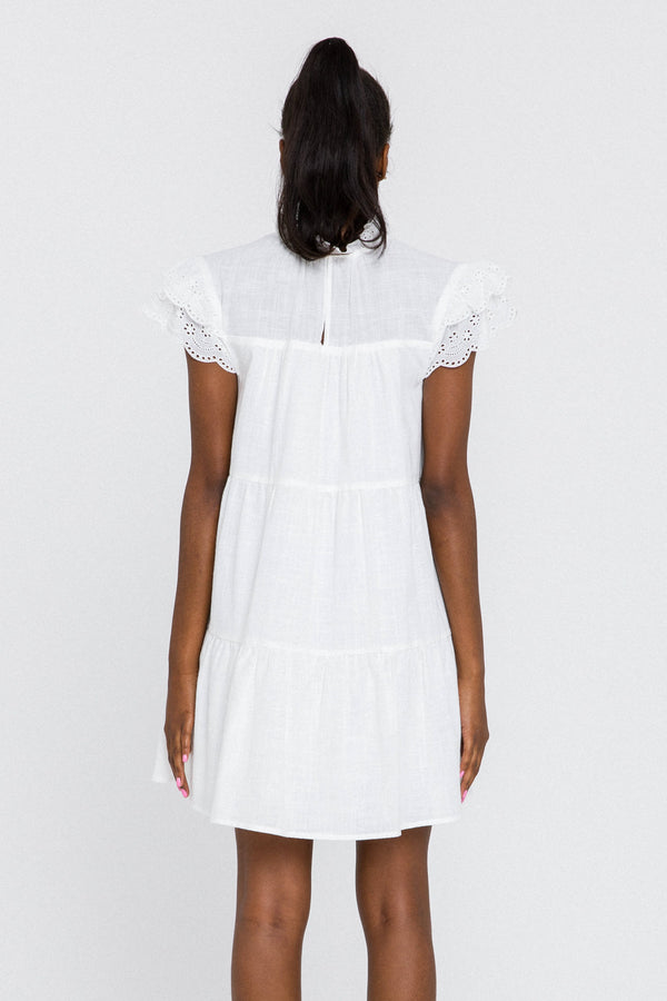 English Factory Eyelet Babydoll Dress WHITE