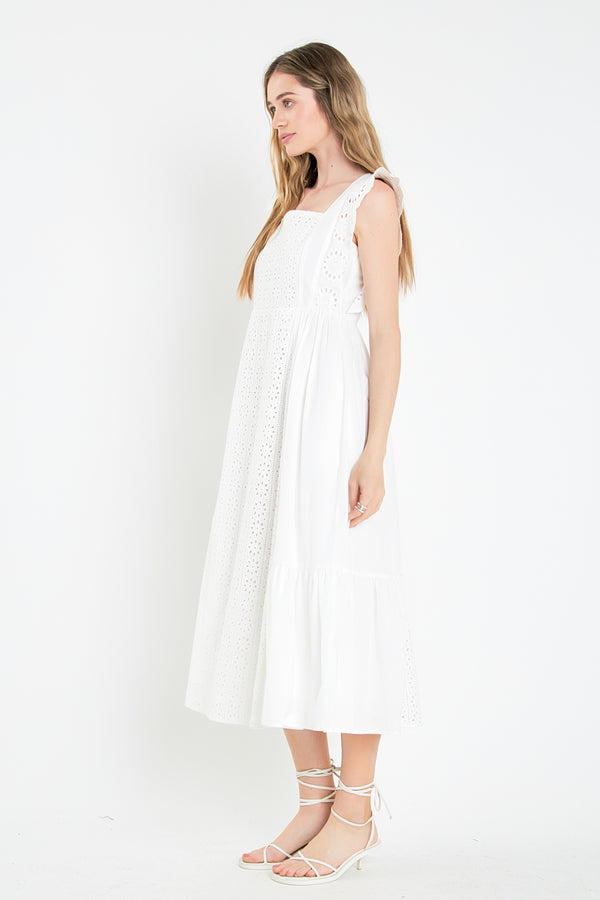 English Factory Eyelet Maxi Dress WHITE
