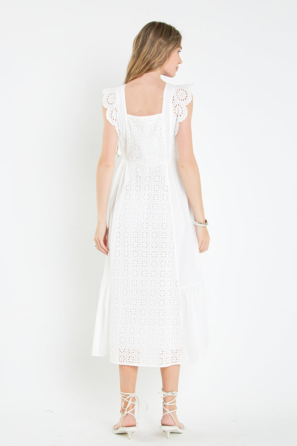 English Factory Eyelet Maxi Dress WHITE