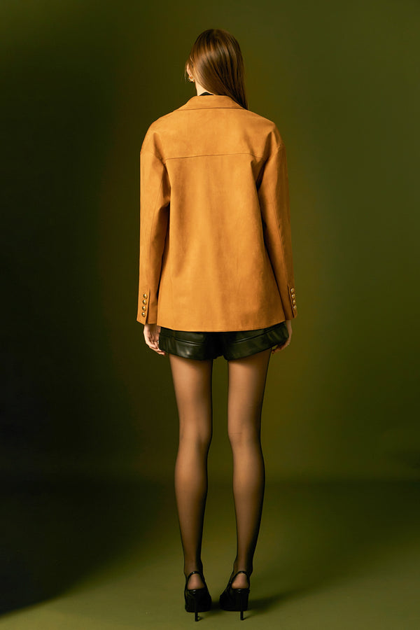 English Factory Faux Suede Jacket CAMEL