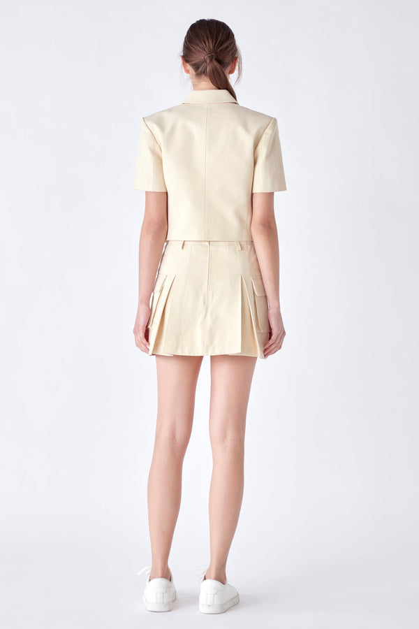 English Factory Flap Pocket Mini Cargo Skort BEIGE