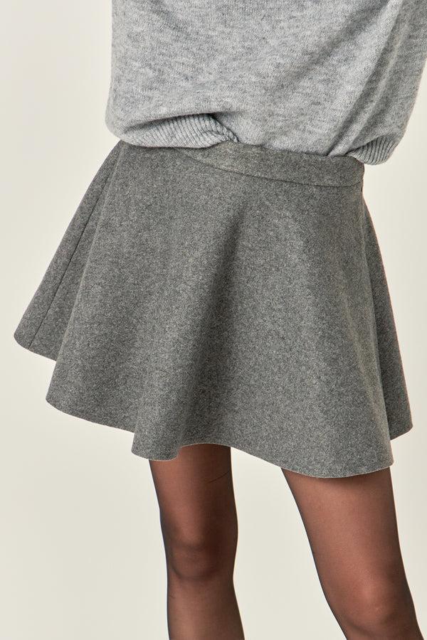 English Factory Flare Mini Skirt CHARCOAL
