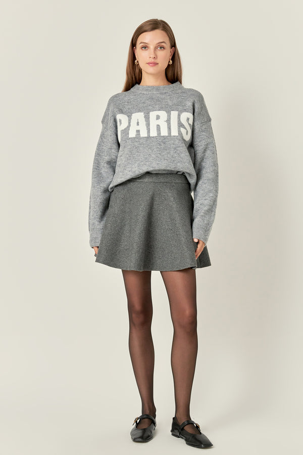 english factory Flare Mini Skirt CHARCOAL