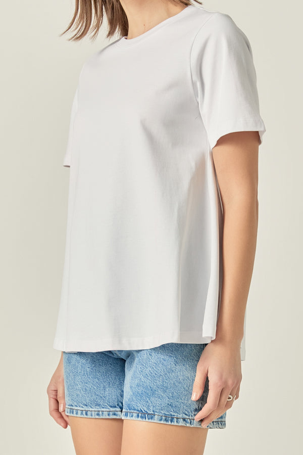 English Factory Flared T-Shirt WHITE