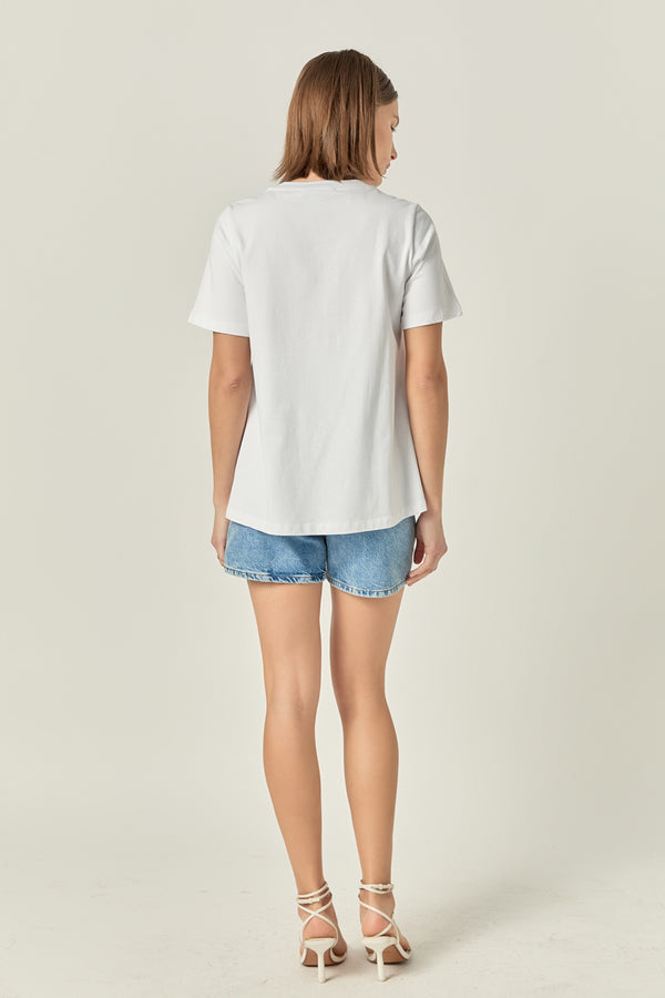 English Factory Flared T-Shirt WHITE