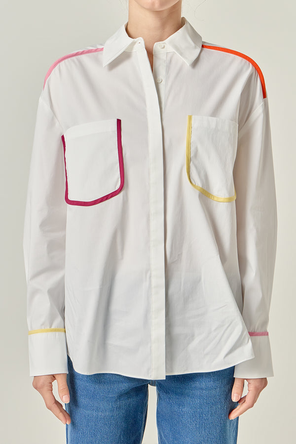 English Factory Flat Binding Detailed Shirt MULTI