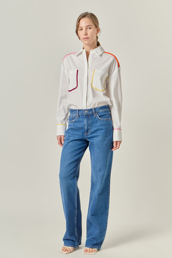 English Factory Flat Binding Detailed Shirt MULTI