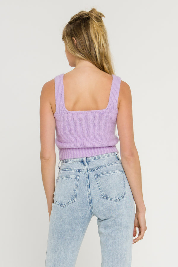 English Factory Floral Embroidered Knit Top PINK