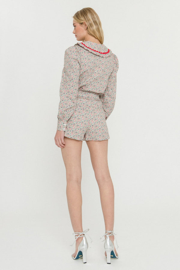 English Factory Floral Print Shorts PINK MULTI