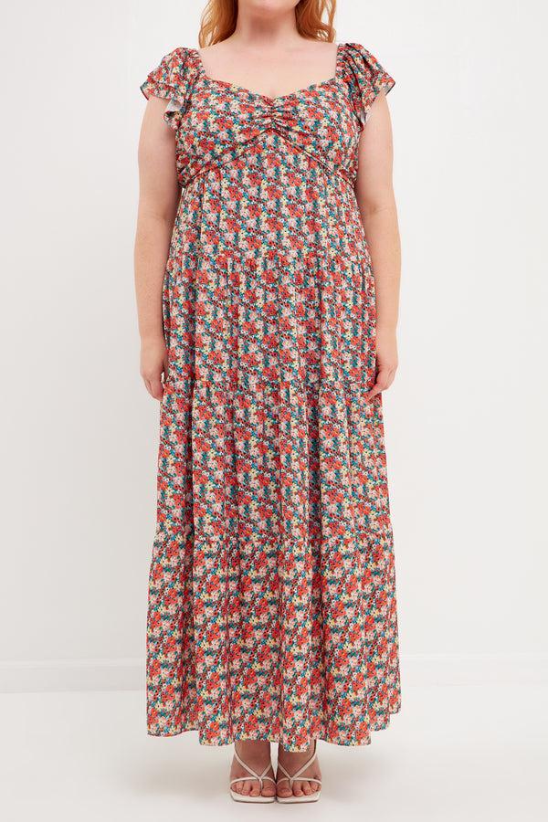 English Factory Floral Tiered Maxi Dress MULTI