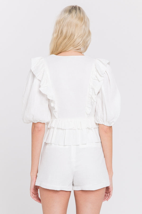 English Factory Front Pocket Shorts WHITE