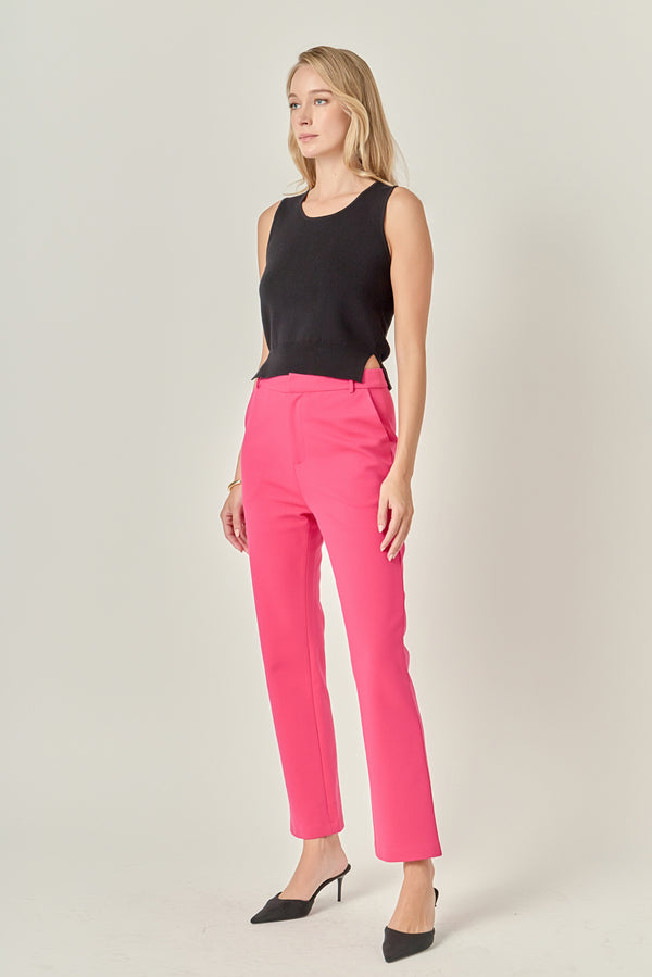 English Factory High-waist Knit Pants FUCHSIA