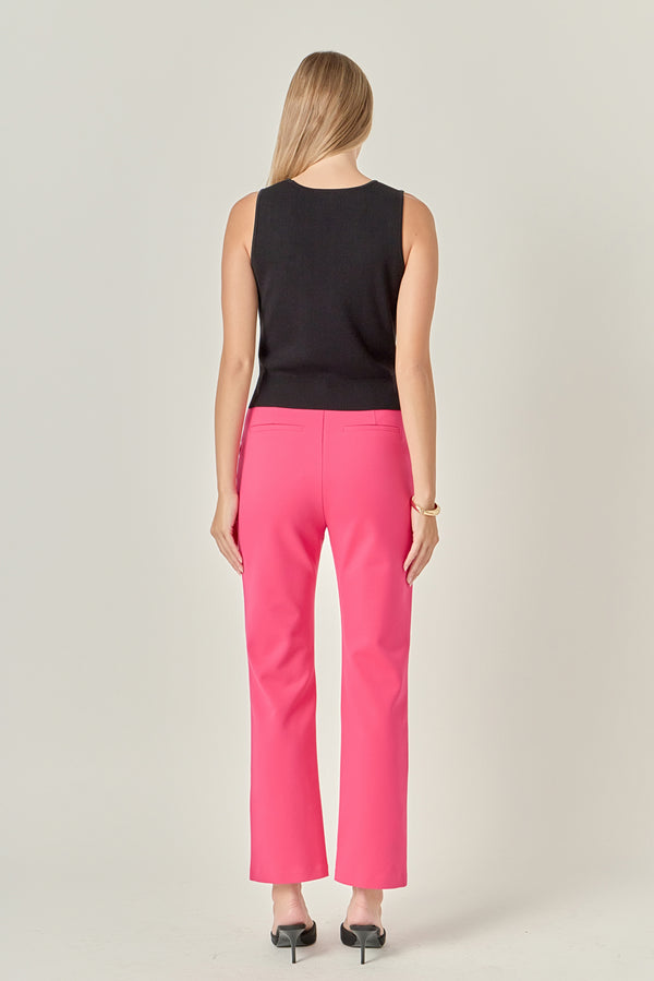 English Factory High-waist Knit Pants FUCHSIA