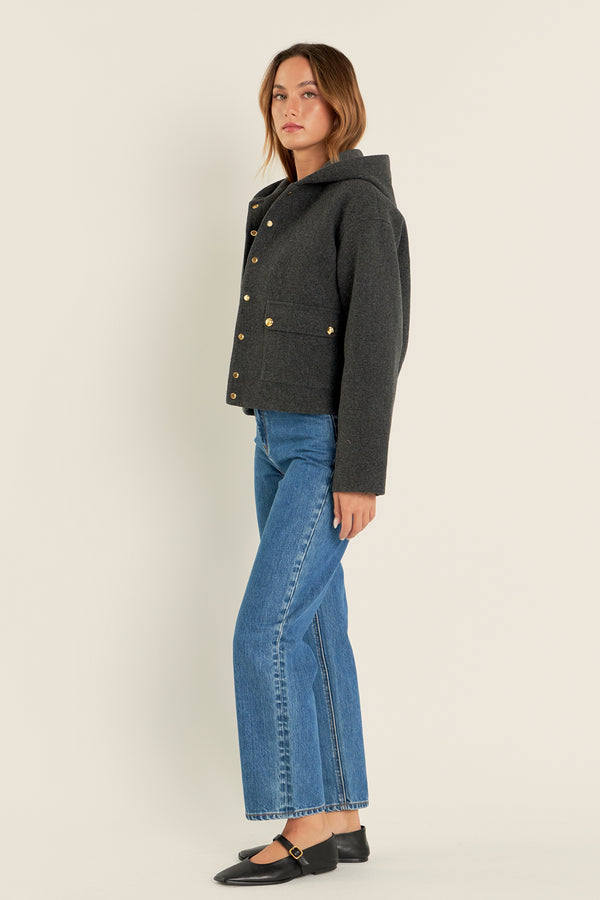 English Factory Hoodie Outer CHARCOAL