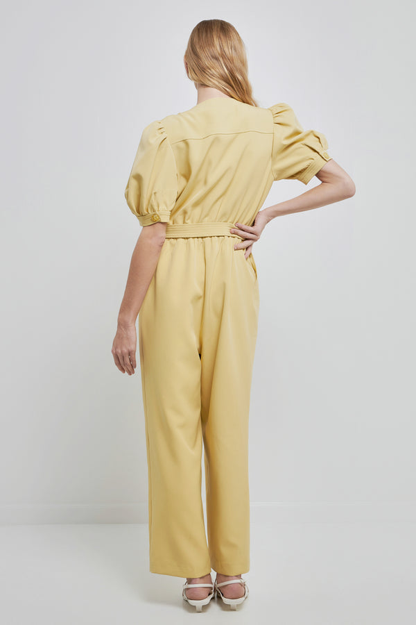 English Factory Jumpsuit With Button Detail YELLOW