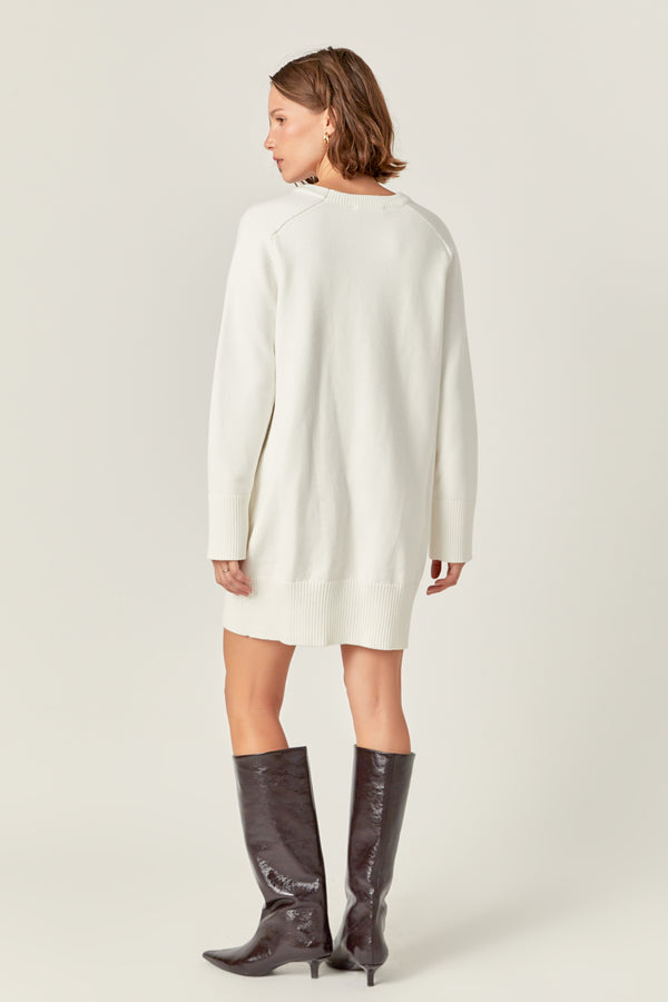 English Factory Knit Mini Dress CREAM