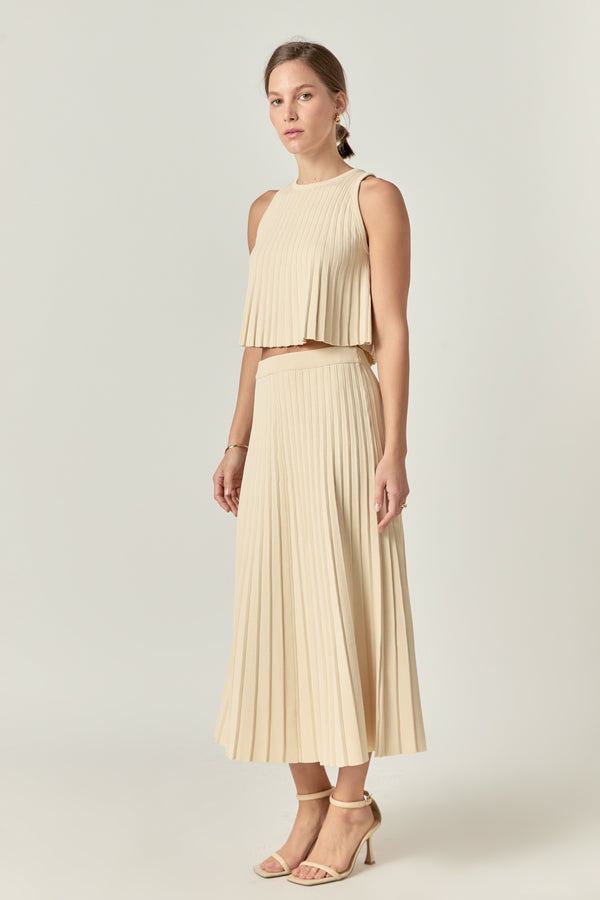 English Factory Knit Sleeveless Top IVORY