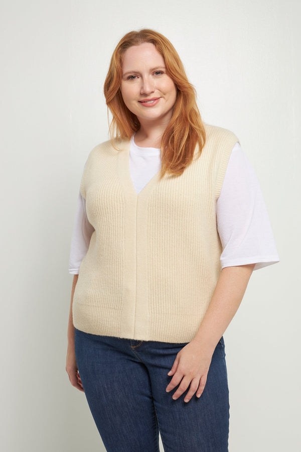 english factory Knit Sweater Vest CREAM