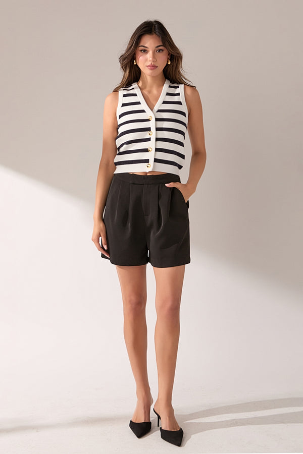 english factory Knit Vest WHITE/NAVY