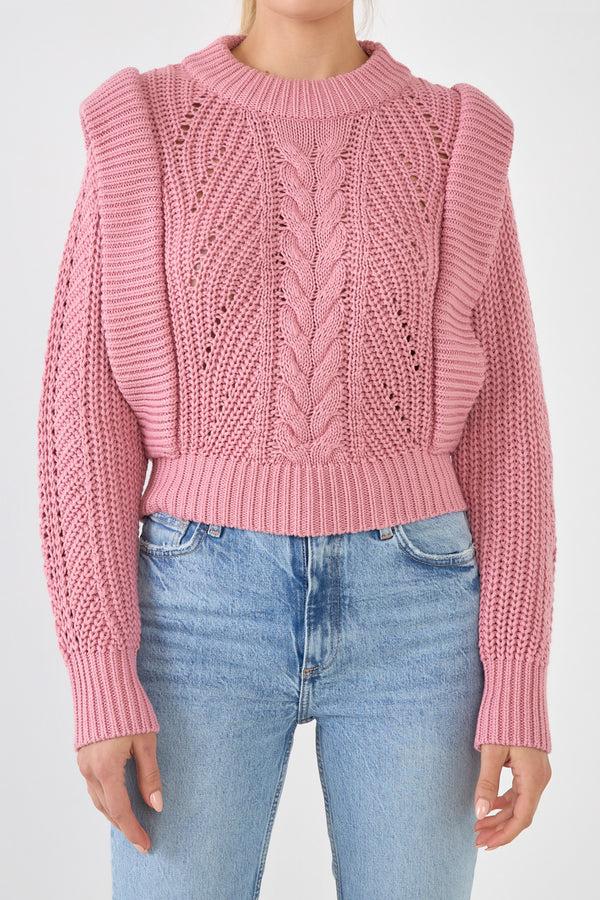 English Factory Knitted Sweater DUSTY ROSE