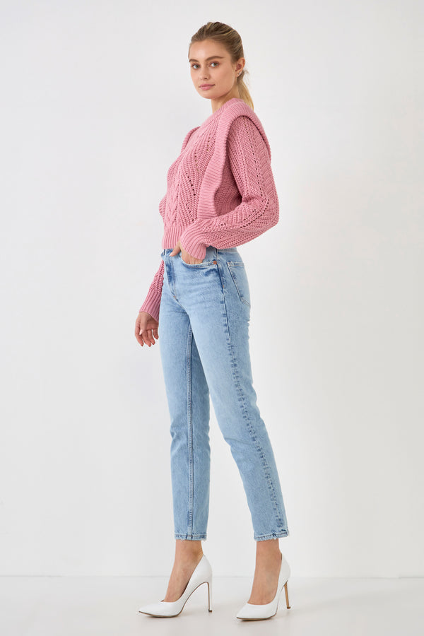 English Factory Knitted Sweater DUSTY ROSE