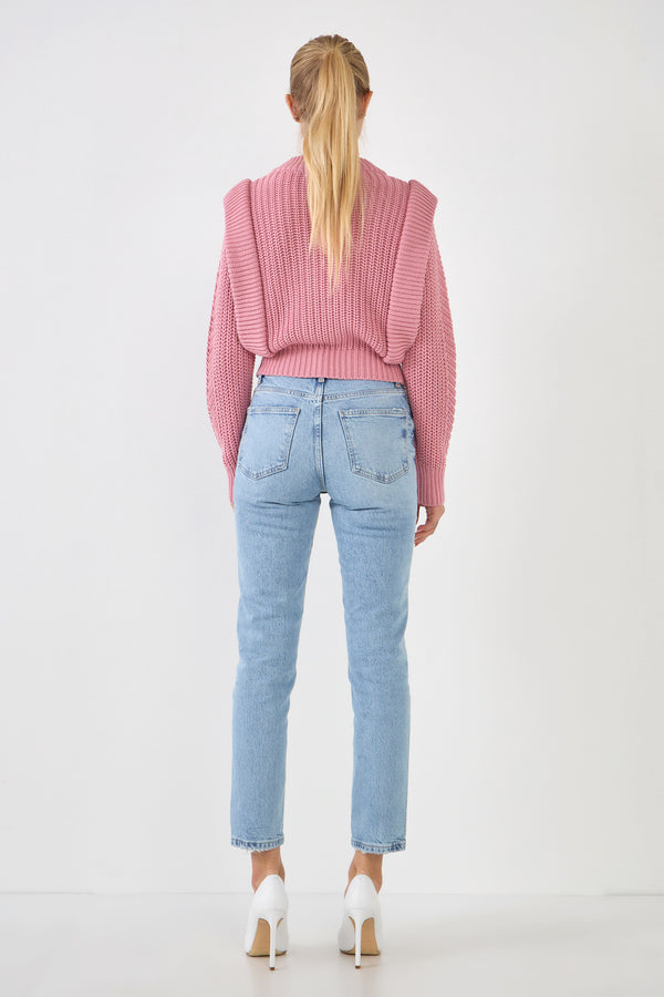 English Factory Knitted Sweater DUSTY ROSE