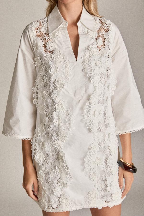English Factory Lace Reverie Mini Dress WHITE