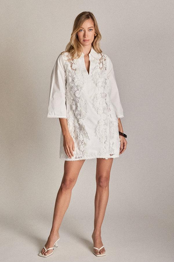 English Factory Lace Reverie Mini Dress WHITE