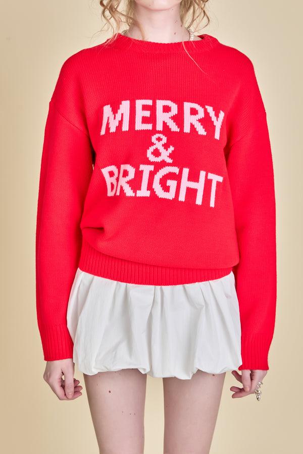 English Factory Lettering Sweater RED