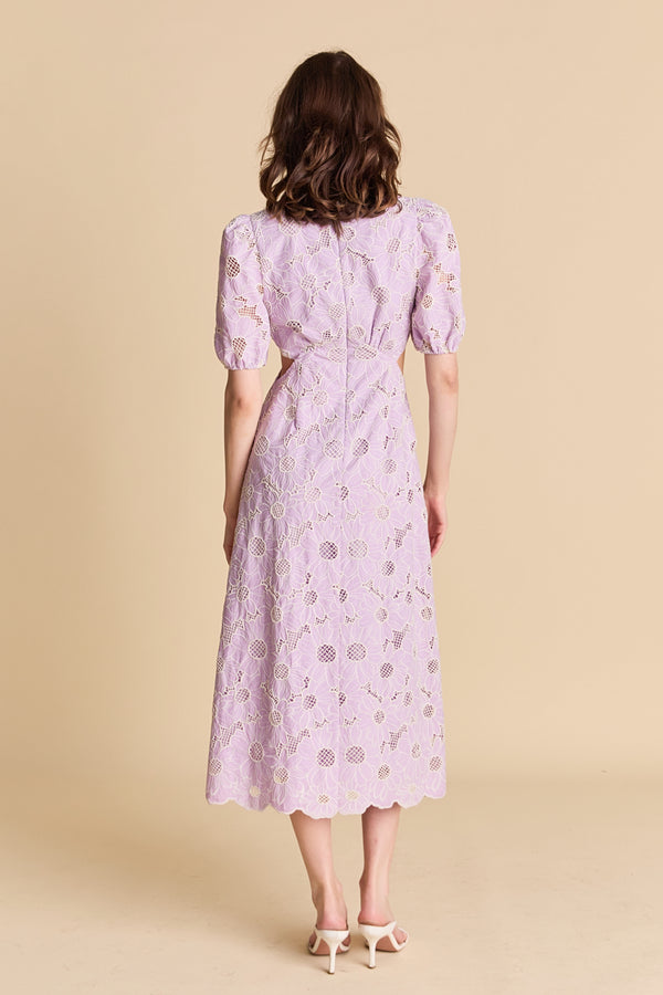 English Factory Lilac Bloom Cutout Dress LILAC