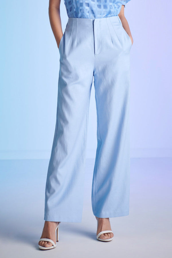 English Factory Linen Blend Pants BLUE