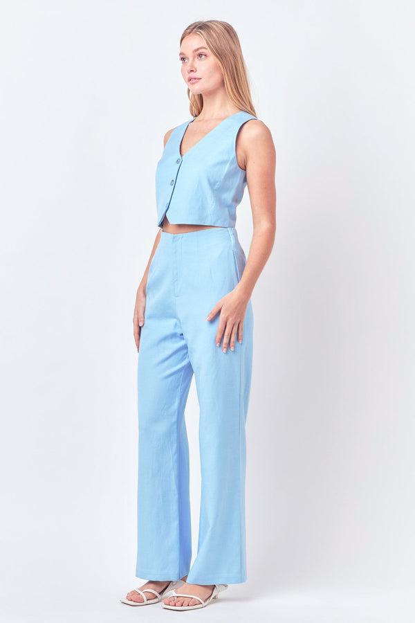 English Factory Linen Blend Pants BLUE