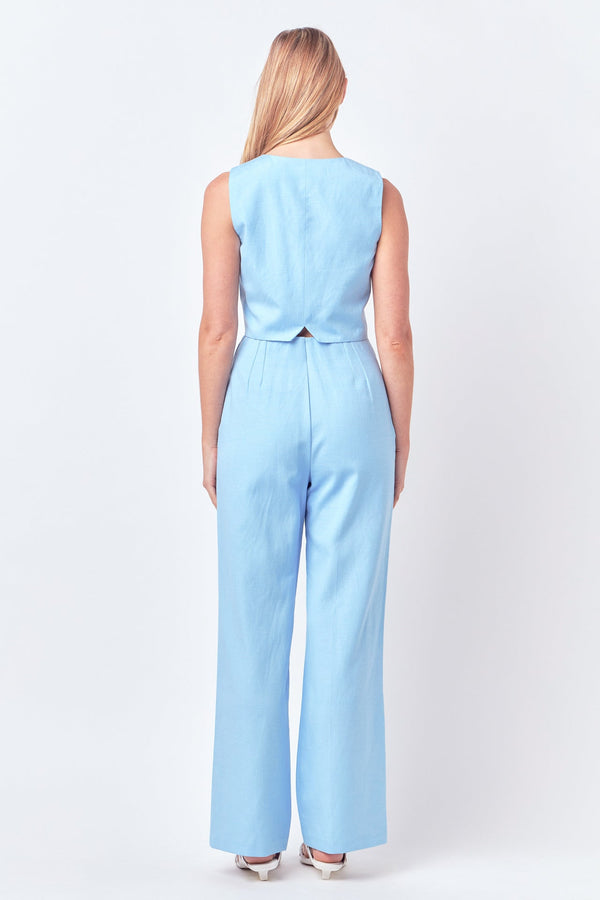 English Factory Linen Blend Pants BLUE