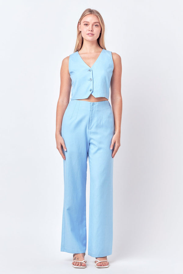 english factory Linen Blend Pants BLUE