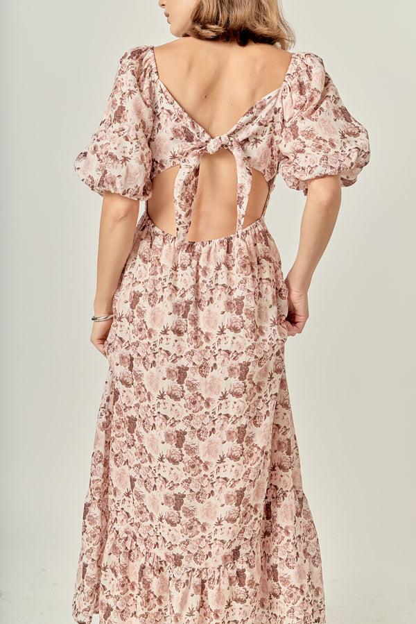 English Factory Linen Floral Maxi Dress MULTI