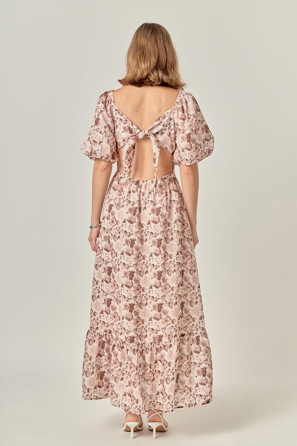 English Factory Linen Floral Maxi Dress MULTI