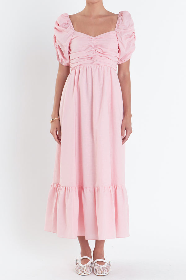 English Factory Linen Maxi Dress PINK