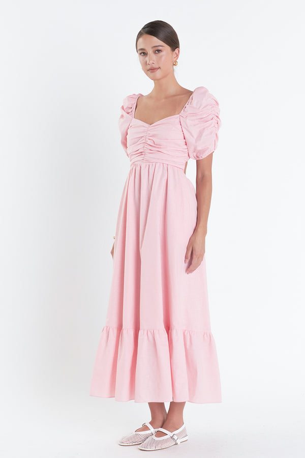 English Factory Linen Maxi Dress PINK