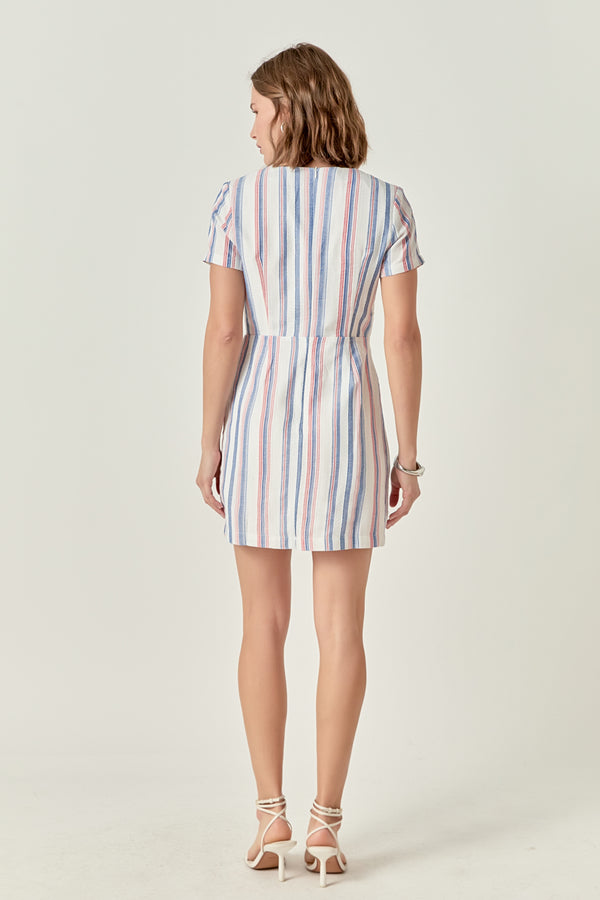 English Factory Linen Mini Dress MULTI