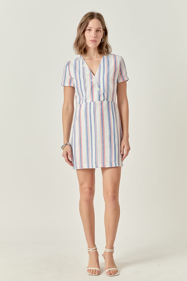 english factory Linen Mini Dress MULTI