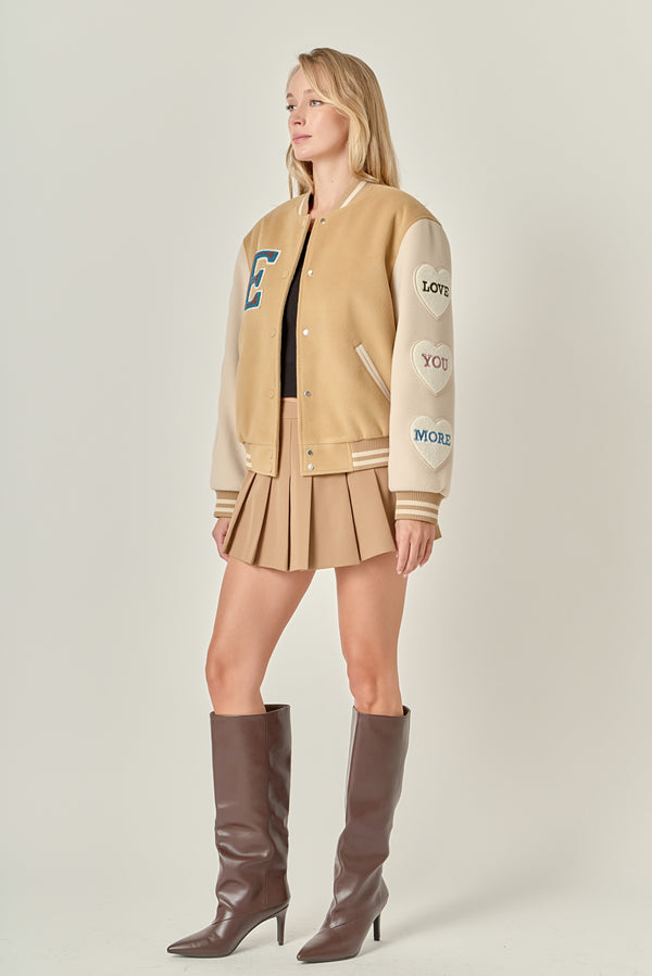 English Factory Love Bomber Jacket TAN MULTI