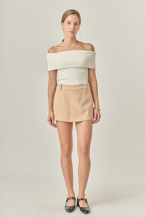english factory Low Rise Mini Skort TAUPE