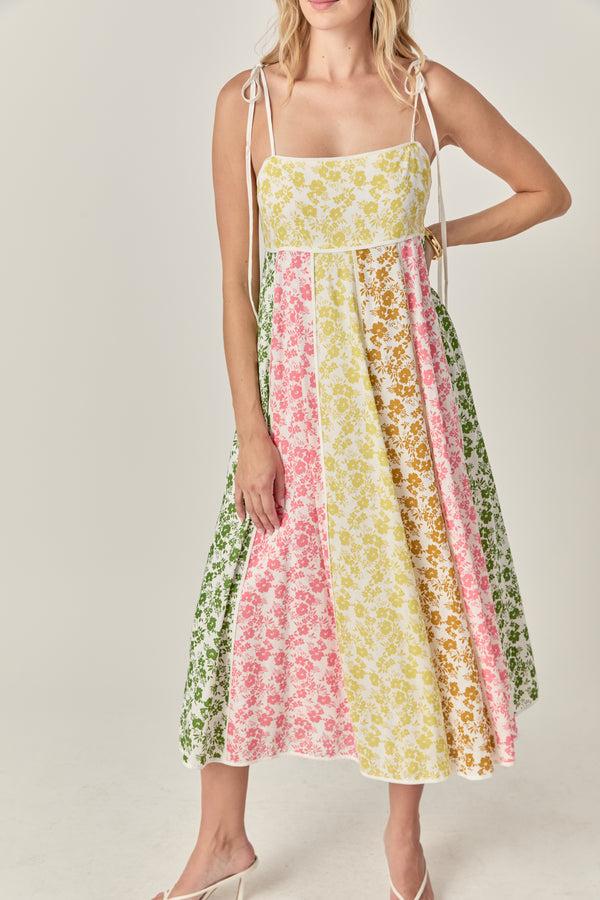 English Factory Maisie Colorblock Midi Dress MULTI