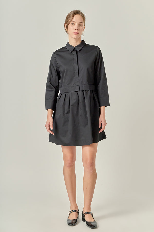 english factory Mini Shirt Dress BLACK