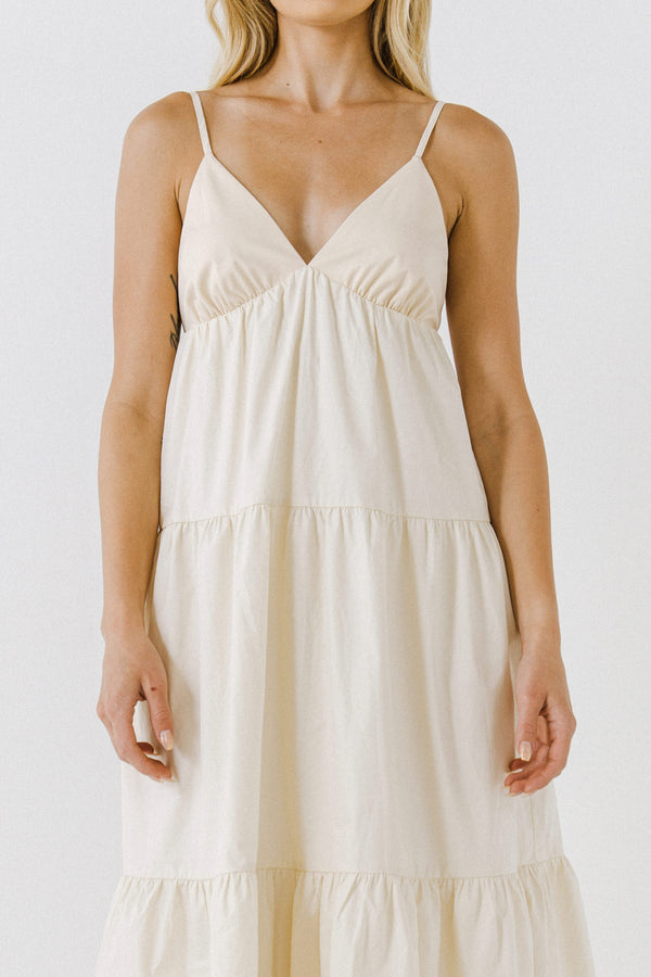 English Factory Mix Media Cami Dress CREAM