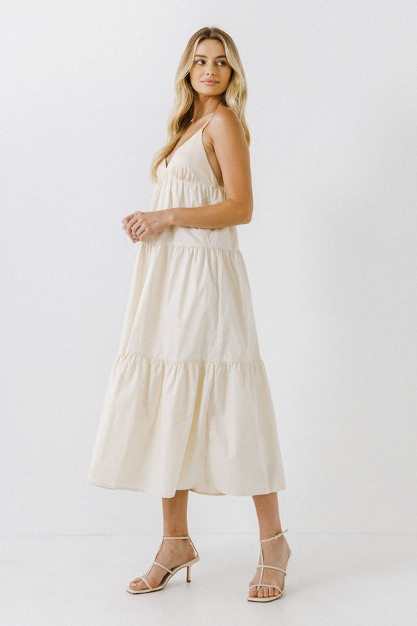 English Factory Mix Media Cami Dress CREAM