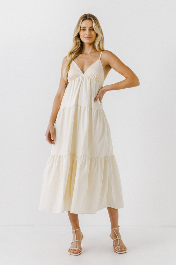 english factory Mix Media Cami Dress CREAM