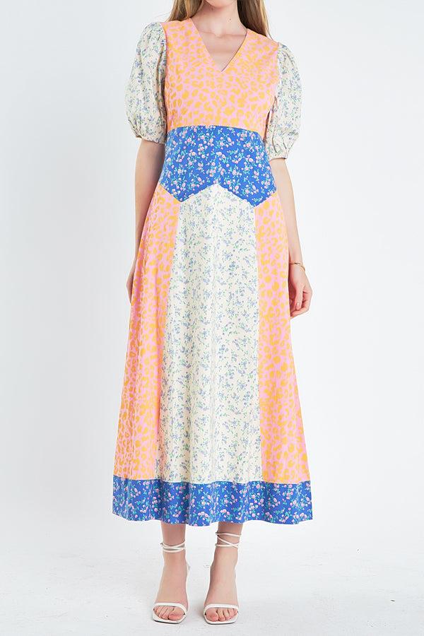 English Factory Mixed Print Maxi Dress MULTI