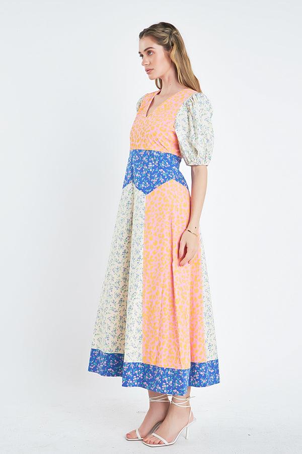 English Factory Mixed Print Maxi Dress MULTI